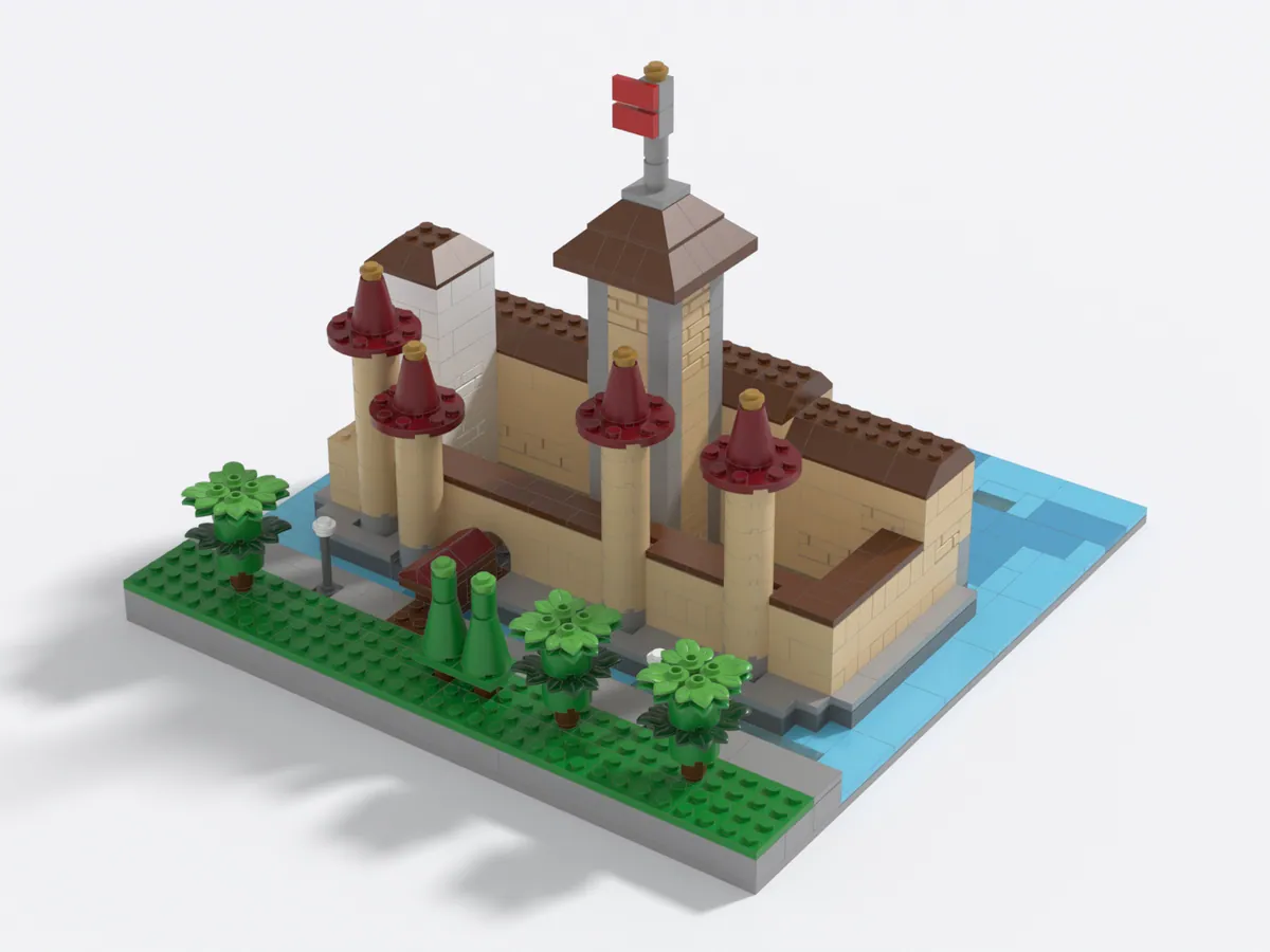 Château de Chillon model, back left
