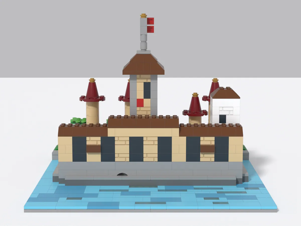 Château de Chillon model, front