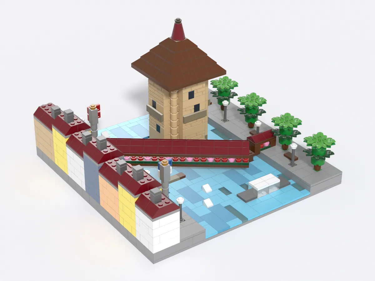 Kapellbrücke and Wasserturm model, front left