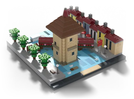 Brick-built model of the Kapellbrücke and Wasserturm