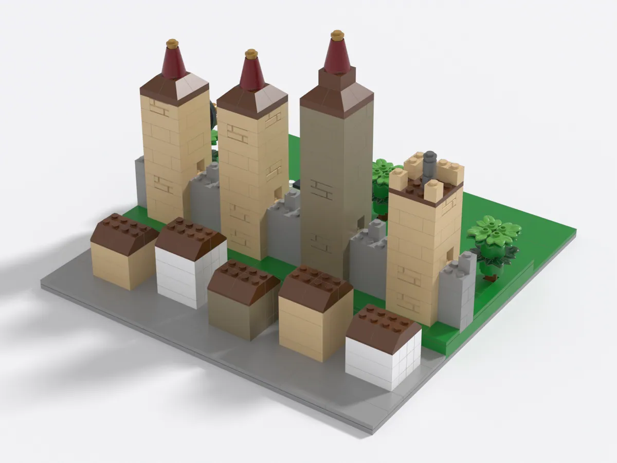 Museggmauer model, back left